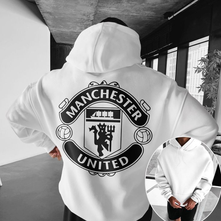 Manchester United Crest Oversized Hoodie